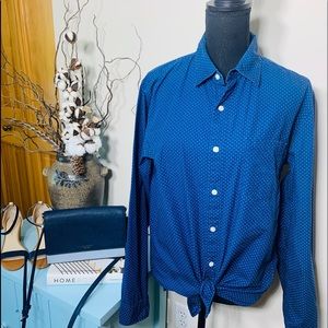 J. Crew Slim Fit Blue Button-Down Shirt Medium